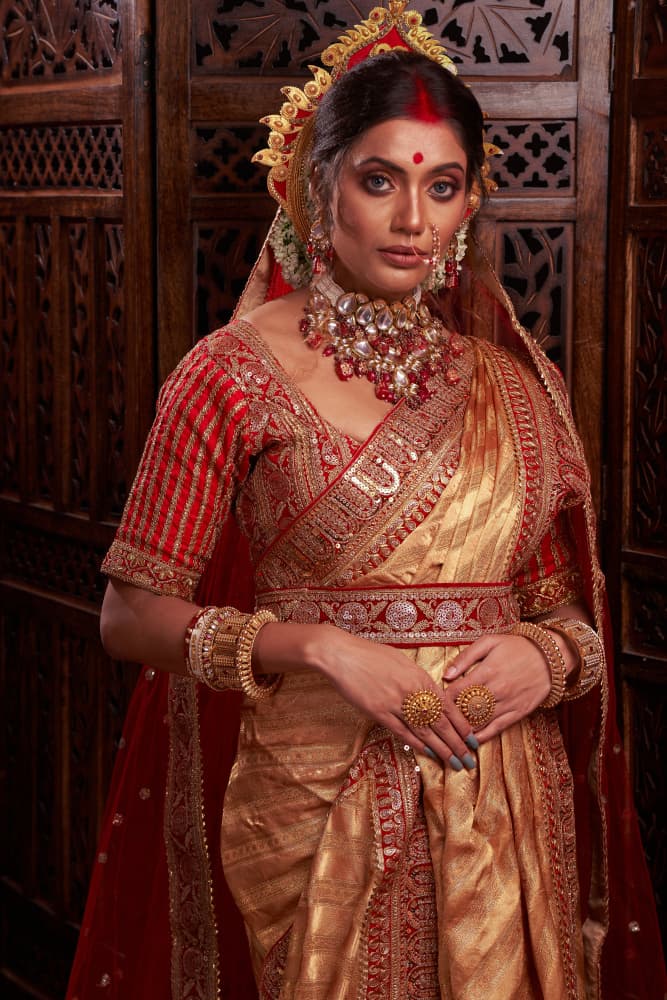 Regal Indian Bride by HIRAK BHATTACHARJEE — canvas wall art
