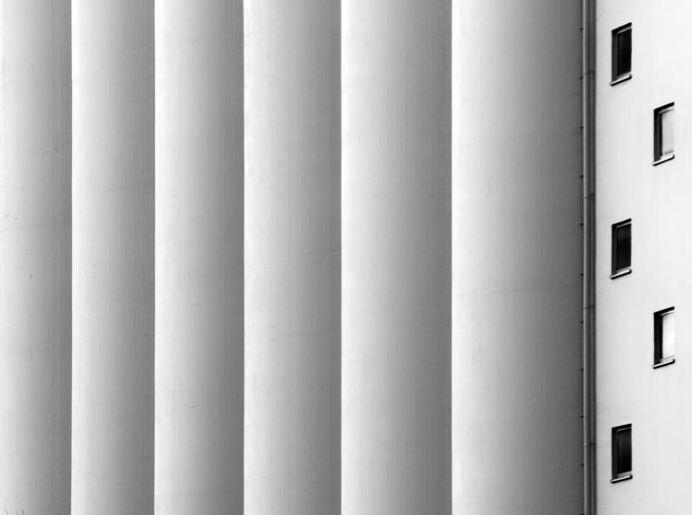 Architectural Lines and Windows by Hans-Wolfgang Hawerkamp — canvas wall art