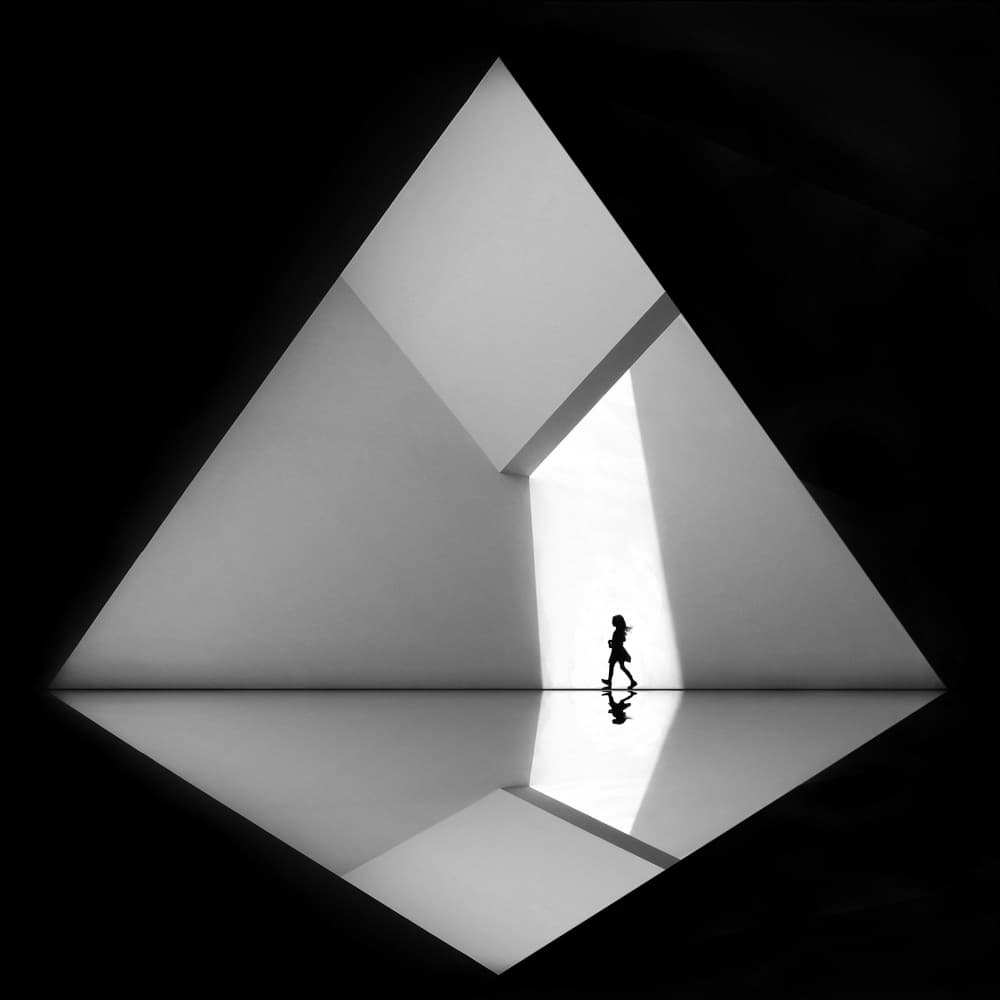 Minimalist Figure Reflection by Huib Limberg — canvas wall art