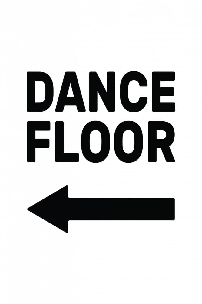 Dance Floor Arrow Left by Frankie Kerr-Dineen — canvas wall art