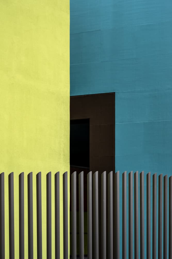 Vibrant Geometric Architecture by Linda Wride — canvas wall art