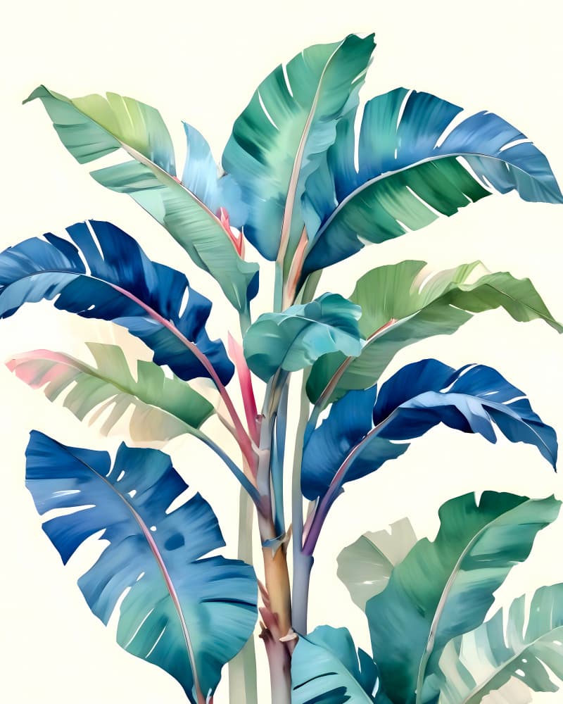 Tropical Banana Leaves by Uma Gokhale — canvas wall art