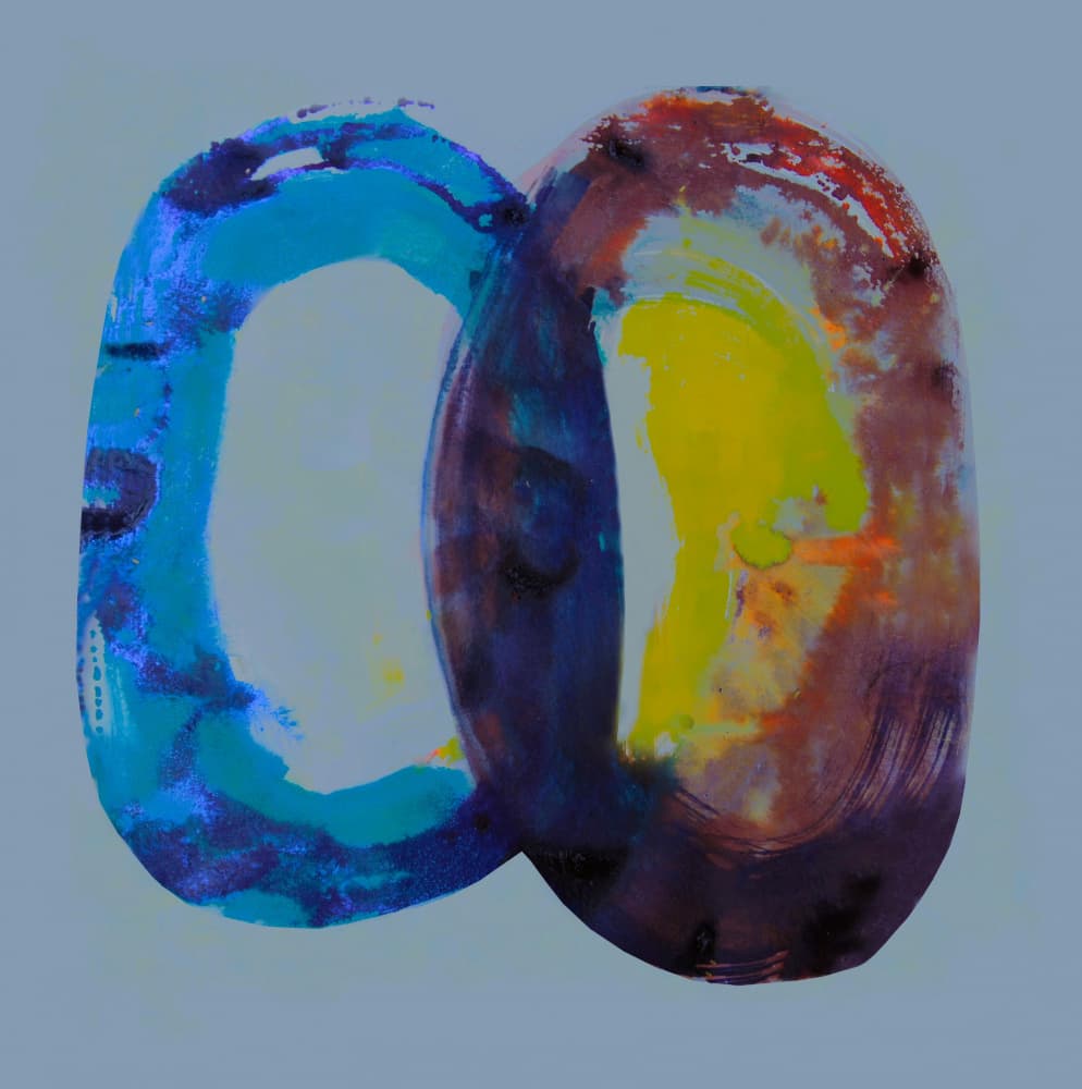Vibrant Abstract Shapes by Doris Schmitz — canvas wall art