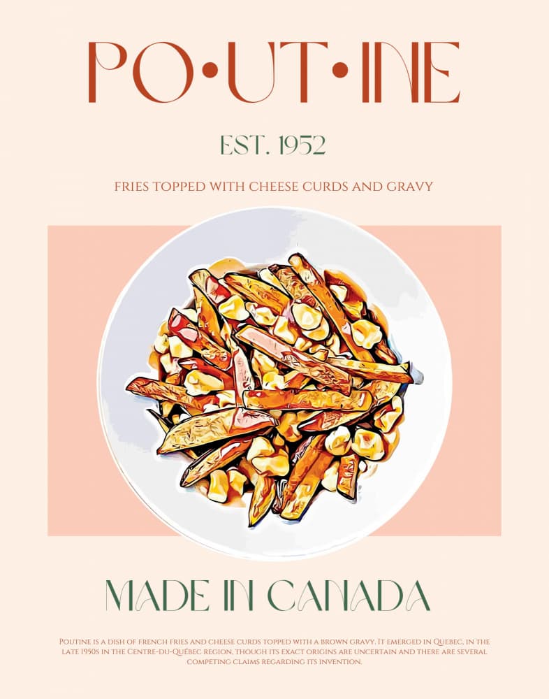 Classic Canadian Poutine by Nazma Khokhar — canvas wall art