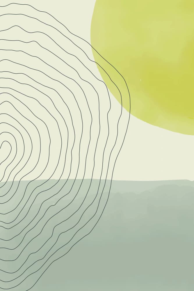 Abstract Sun Organic Lines by jay stanley — canvas wall art