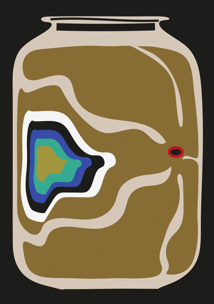 Abstract Fluid Jar by Frances Collett — canvas wall art