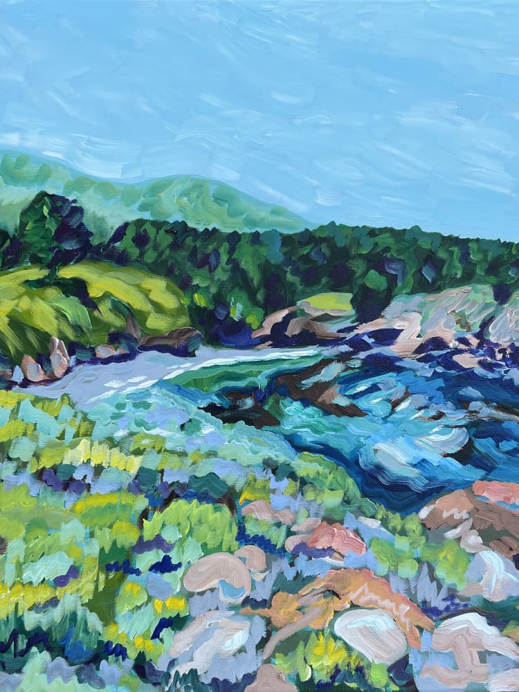 Vibrant Coastal View by Pauline Wegman | Key and Sea Creative — canvas wall art
