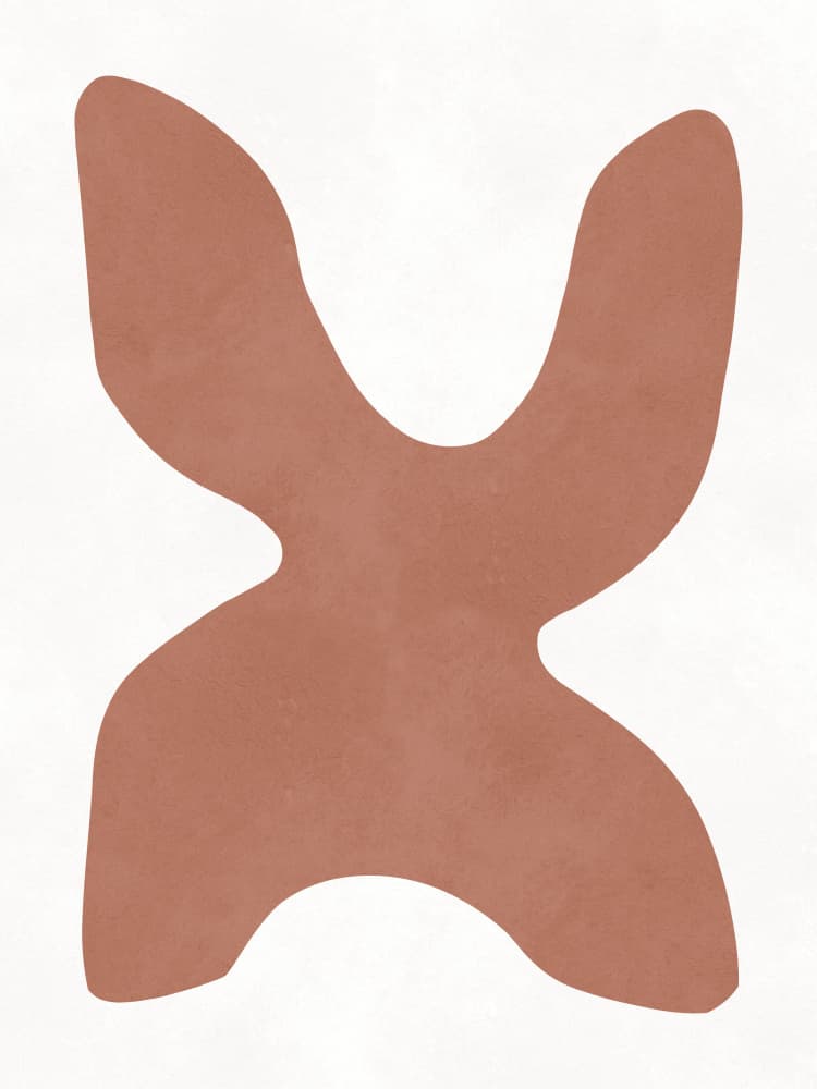 Terracotta Organic Abstract by Vitor Costa — canvas wall art