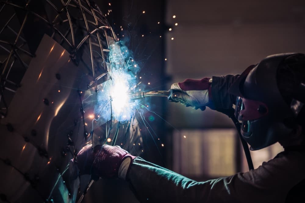 Welder's Fiery Craft by Carlos_Grury_Santos — canvas wall art