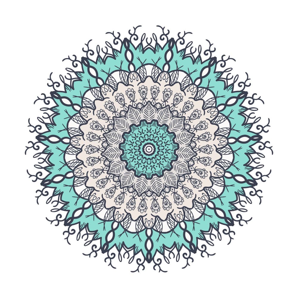 Intricate Teal Mandala by Marika Barsrsind β canvas wall art