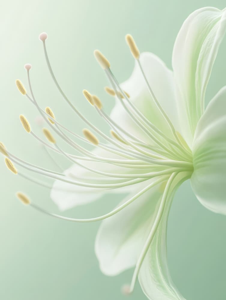 Delicate White Bloom by Bilge Paksoylu — canvas wall art