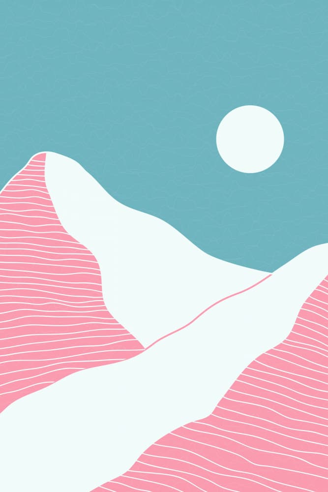 Pink Mountain Sun by jay stanley — canvas wall art