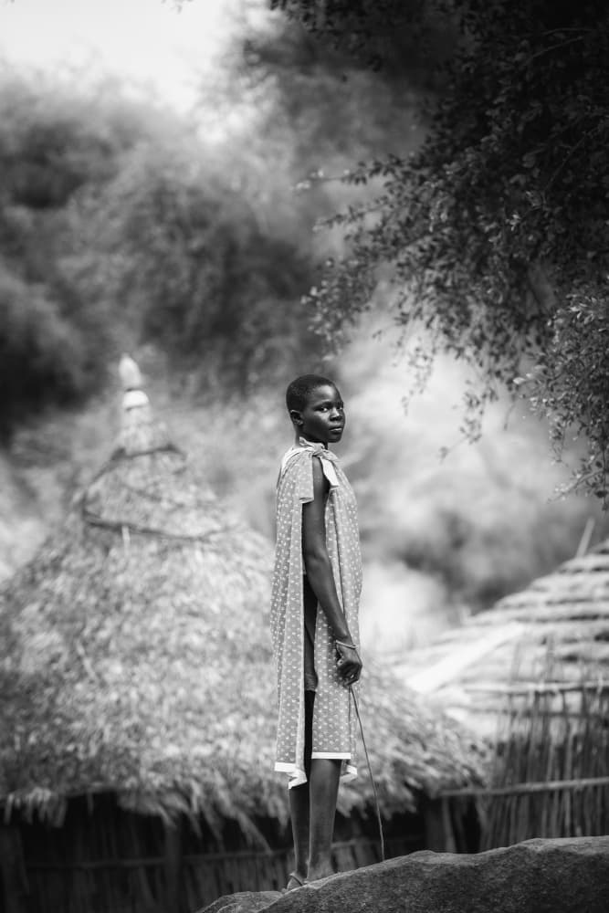 African Village Gaze by Trevor Cole — canvas wall art