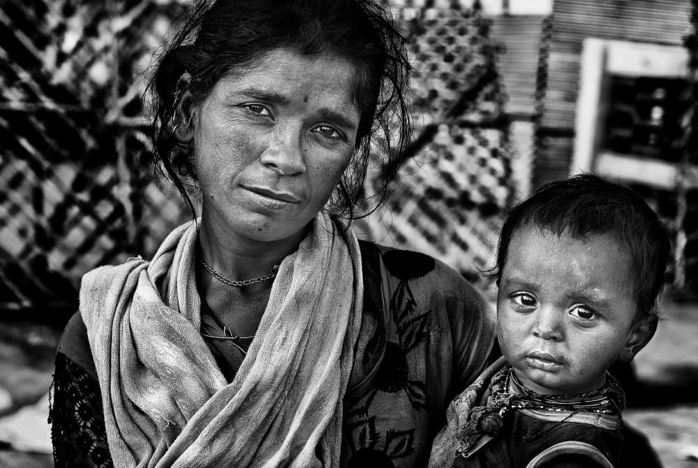Indian Mother Child by Joxe Inazio Kuesta Garmendia — canvas wall art