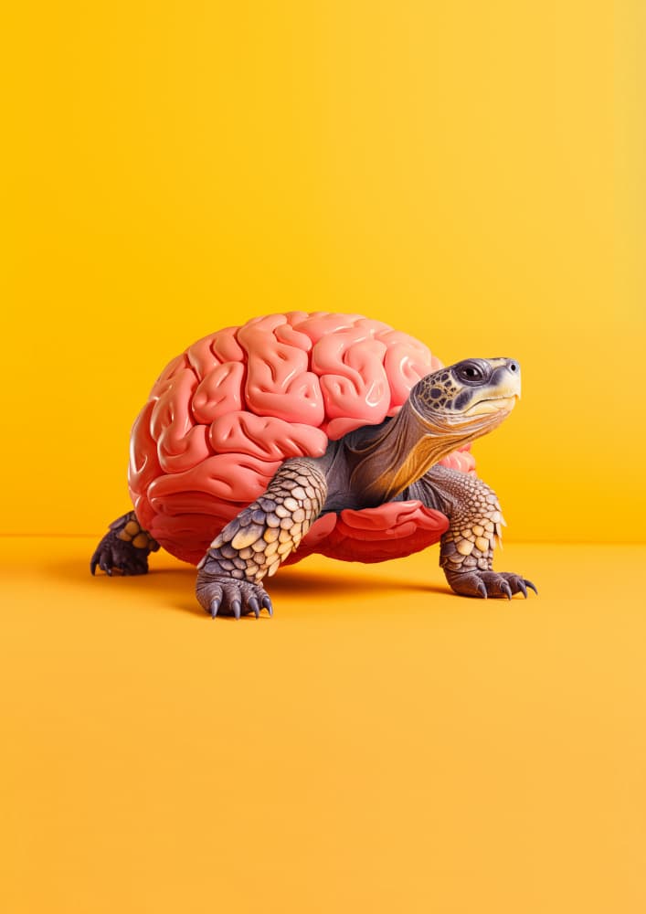 Brainy Turtle by Artem Pozdniakov — canvas wall art