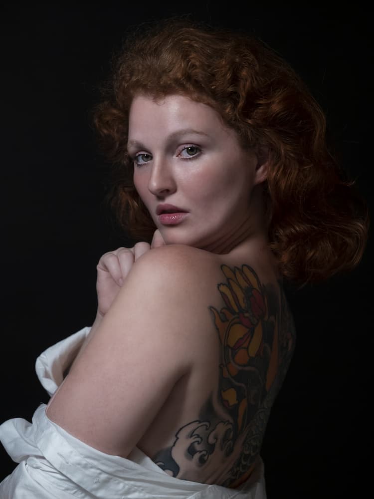 Sensual Redhead Portrait by Svetlana Kirzh — canvas wall art