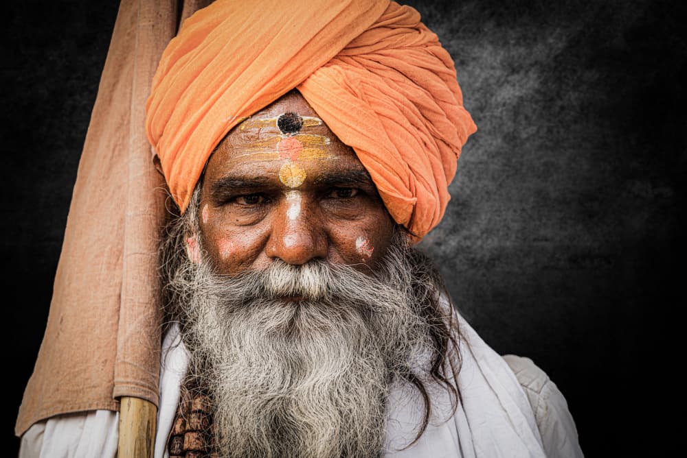 Wise Sadhu Portrait by Sumit Dhuper — canvas wall art