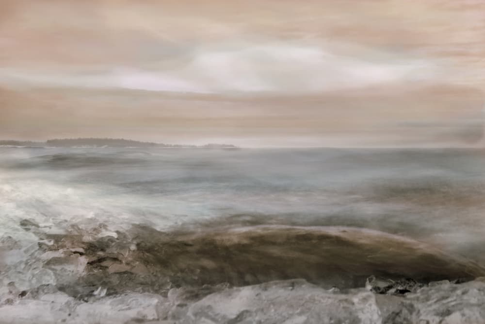 Misty Coastal Serenity by Christina Sillen — canvas wall art