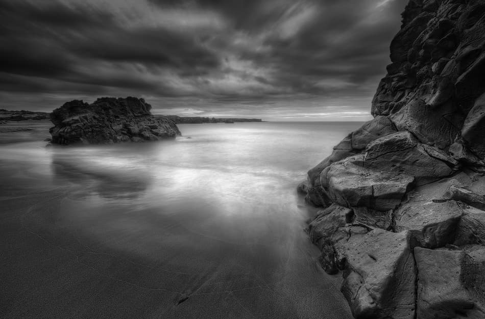 Dramatic Ocean Rocks by Raymond Hoffmann — canvas wall art