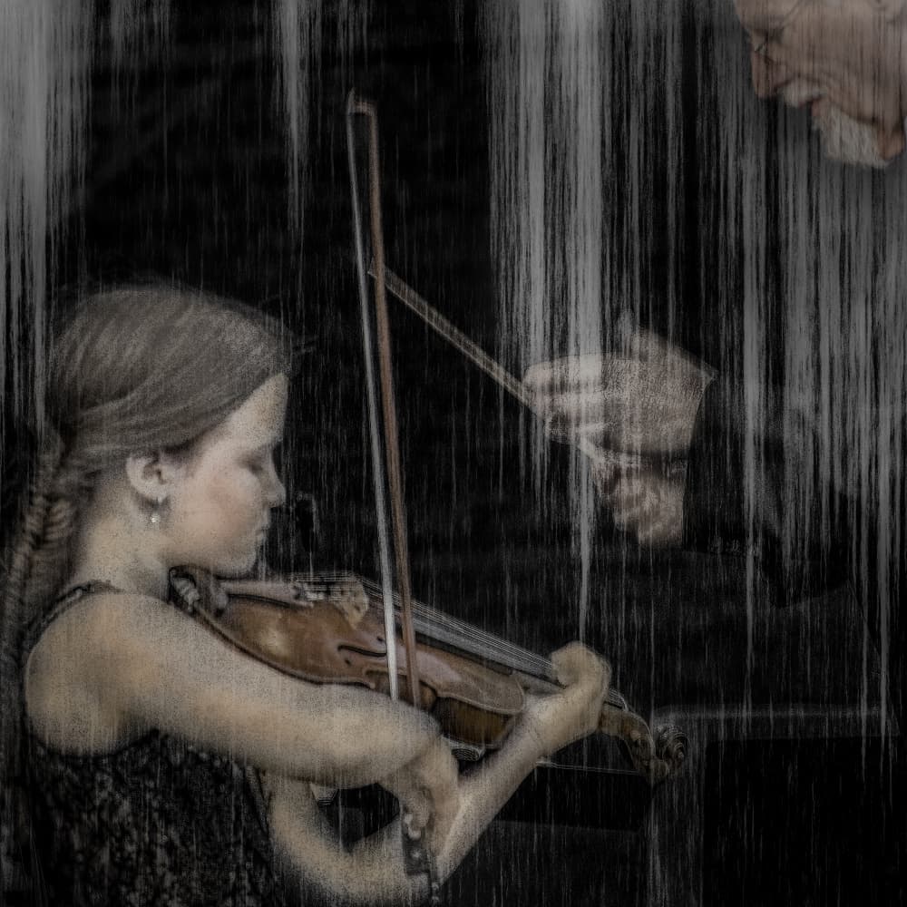 Young Violinist Practice by Stephan Rückert — canvas wall art