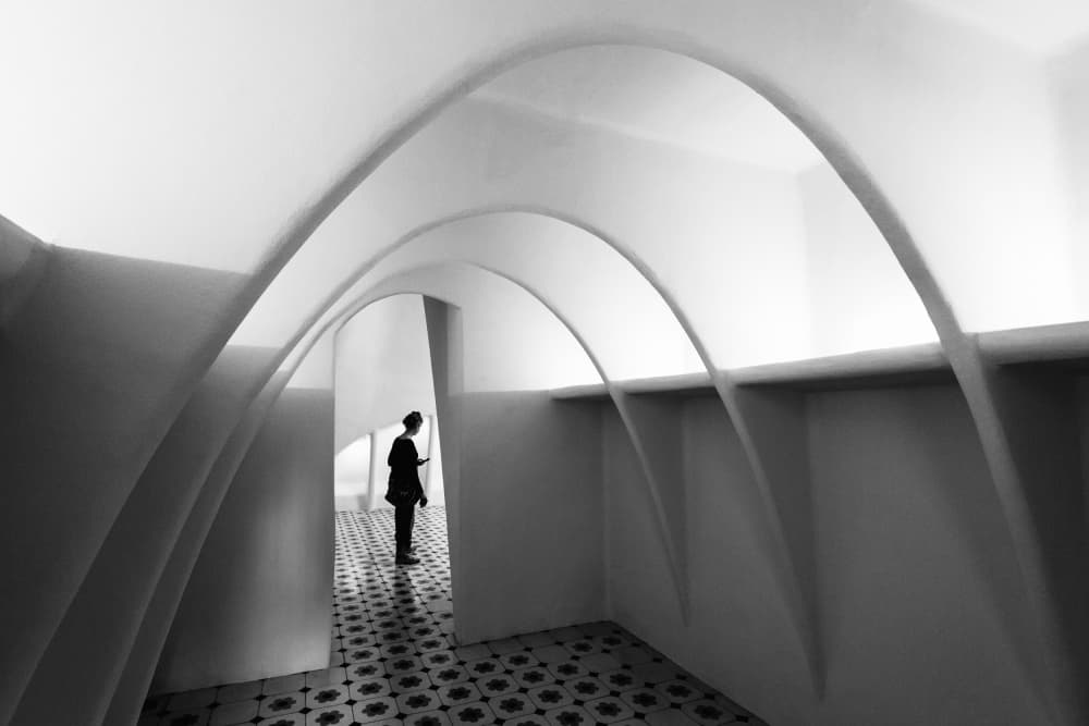 Minimalist Arches Silhouette by Olavo Azevedo — canvas wall art