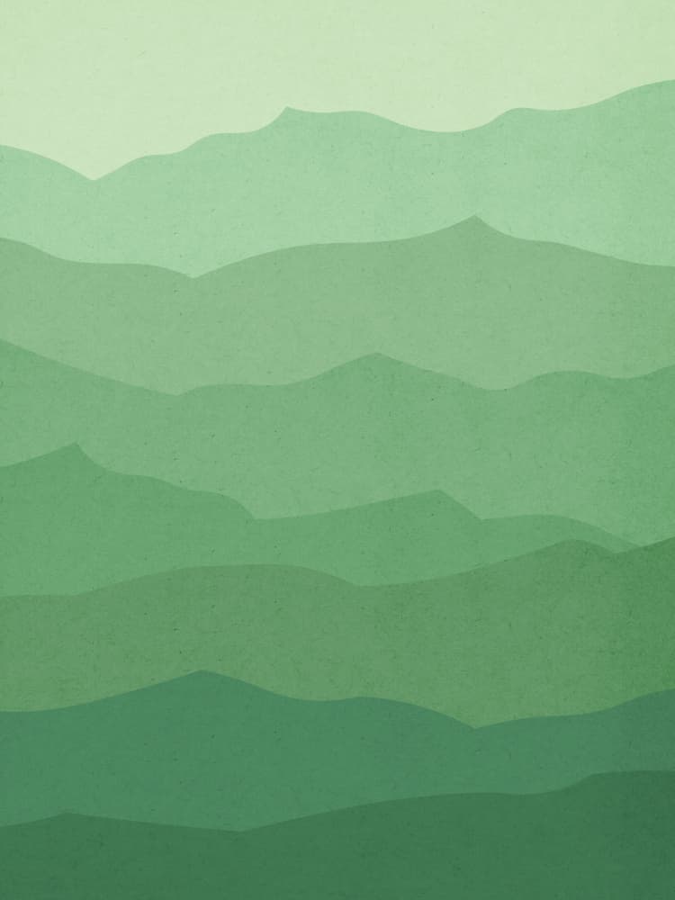 Green Mountain Layers by Vitor Costa — canvas wall art