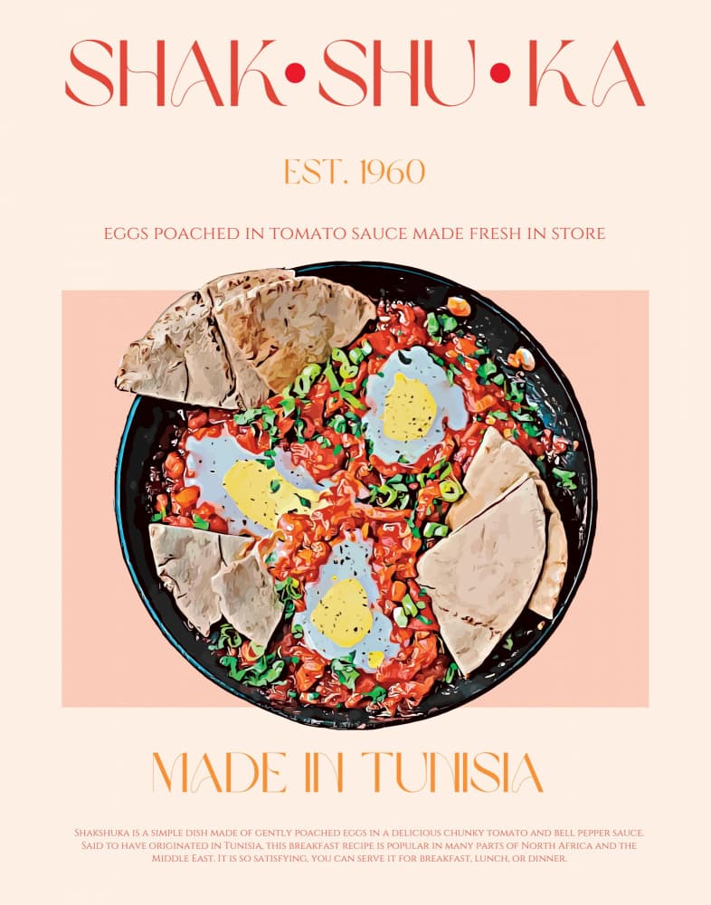 Shakshuka Eggs by Nazma Khokhar — canvas wall art