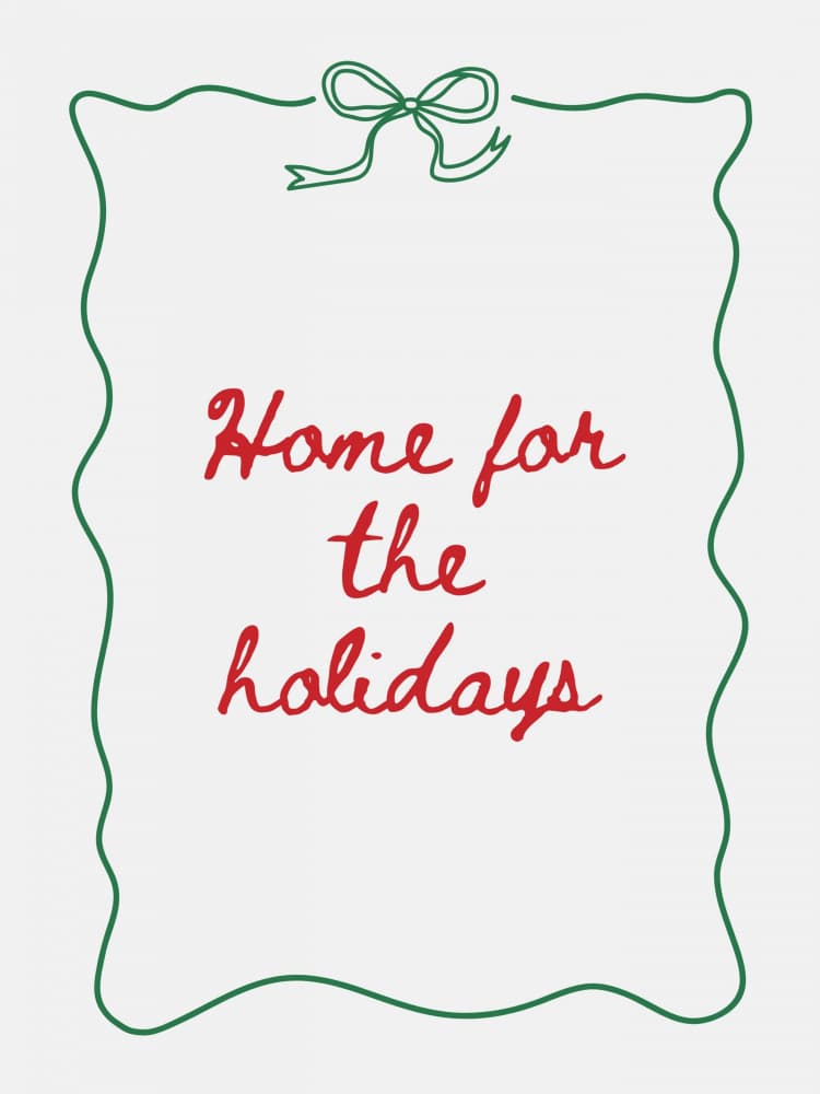 Home for the Holidays by Jolly and Dash — canvas wall art