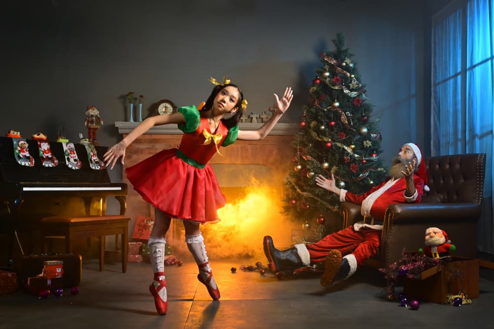 Christmas Elf Ballet by Rawisyah Aditya — canvas wall art