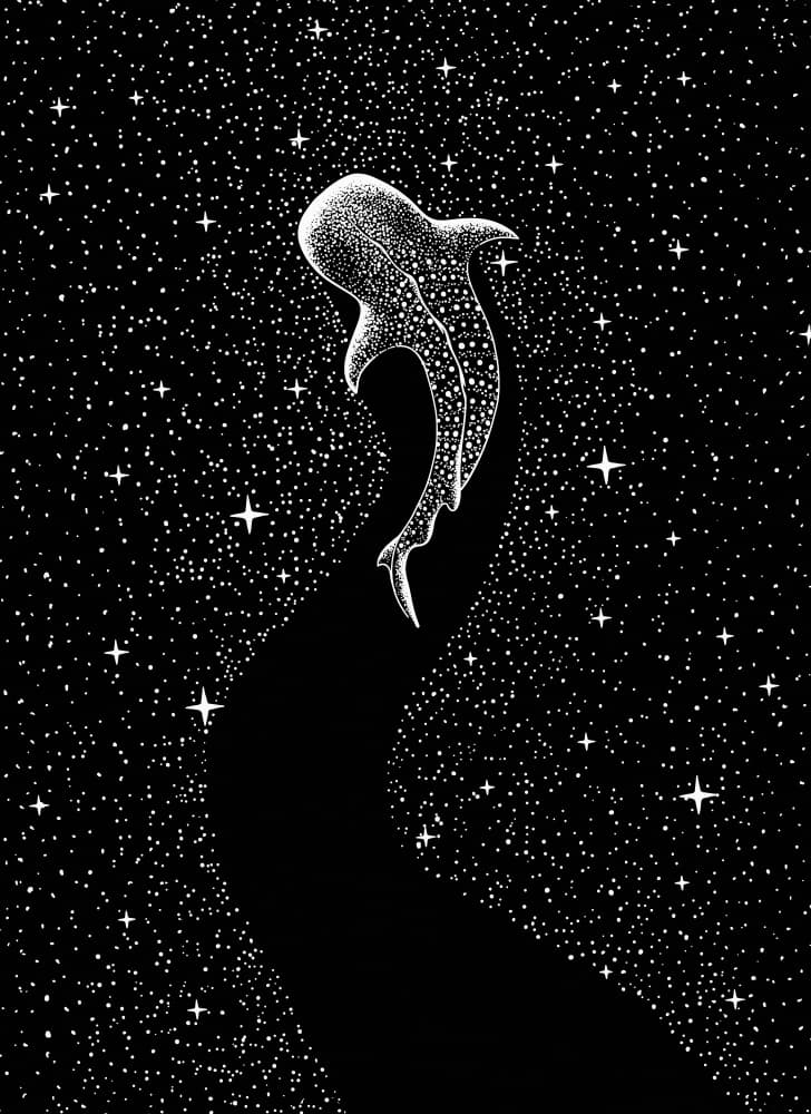 Cosmic Whale Shark by Alirıza ÇAKIR — canvas wall art