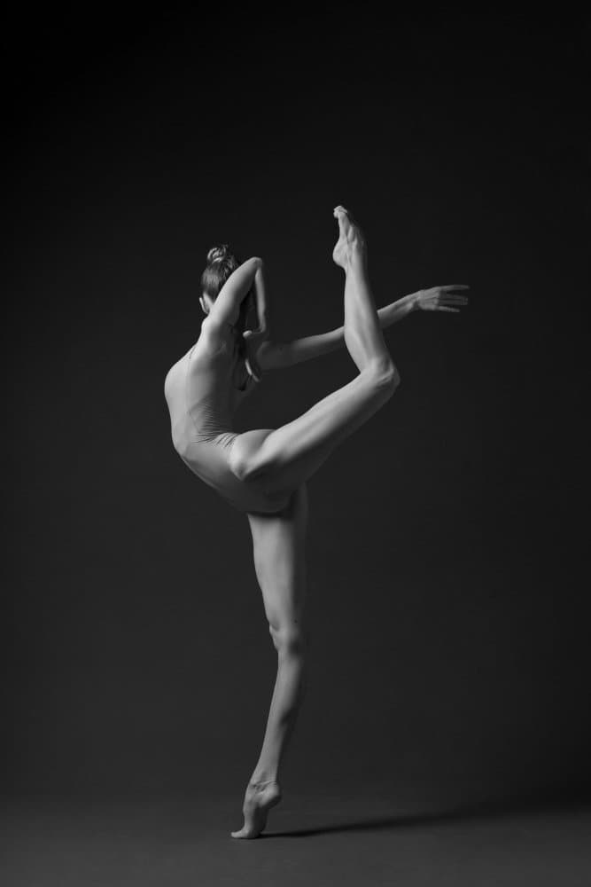 Graceful Dancer Pose by Natalya Sleta — canvas wall art