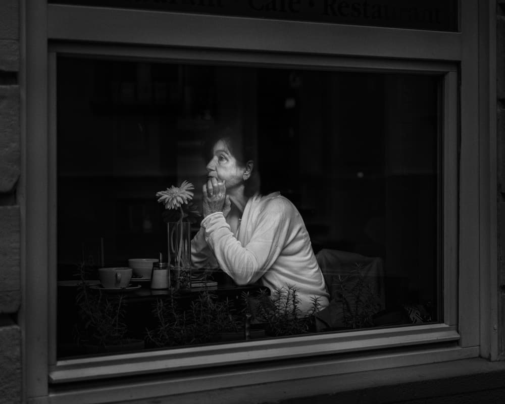 Thoughtful Cafe Moment by Eiji Yamamoto — canvas wall art