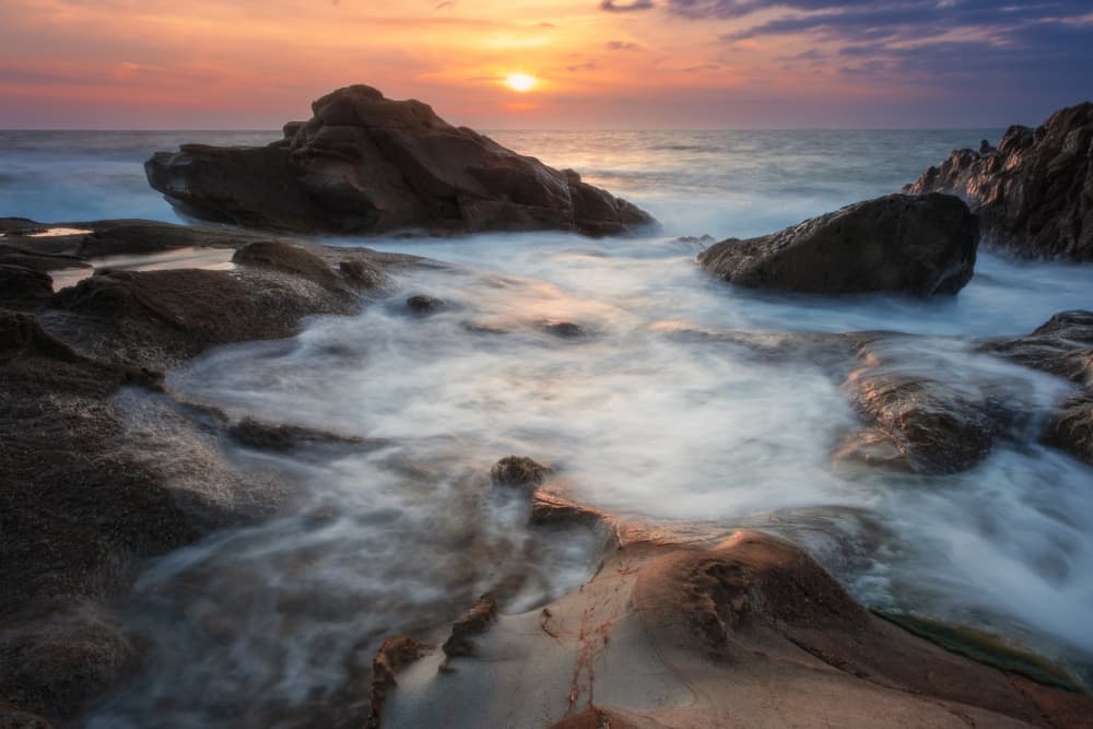 Peaceful Coastal Sunset by Andrea Maestosi — canvas wall art