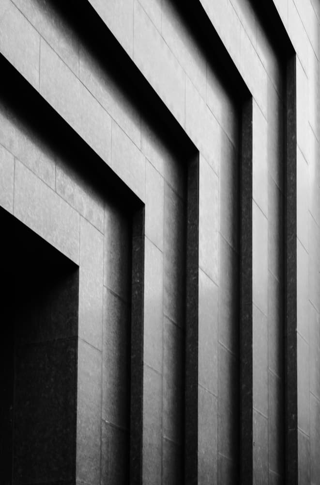 Architectural Lines and Shadows by Swen MUN — canvas wall art