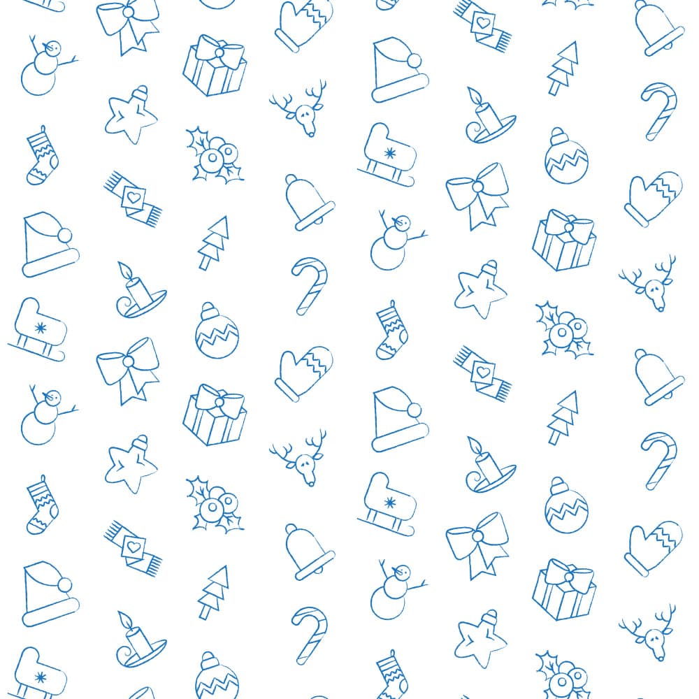 Christmas Doodle Pattern by Marika Barsrsind β canvas wall art