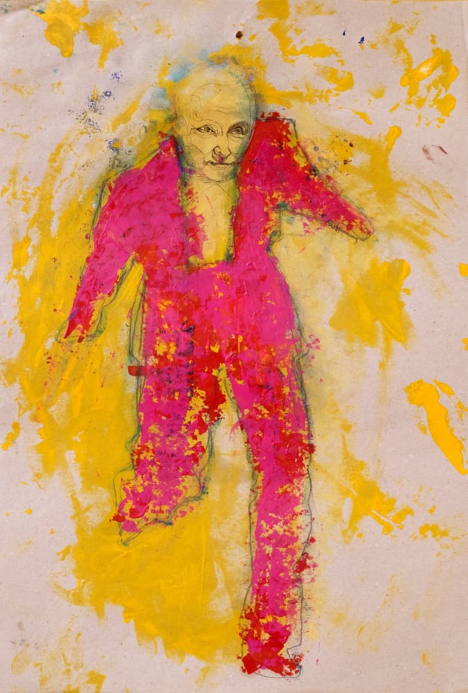 Vivid Pink Figure by Joshua Hoskins — canvas wall art