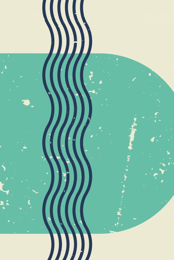 Mid Century Wave Pattern by jay stanley — canvas wall art