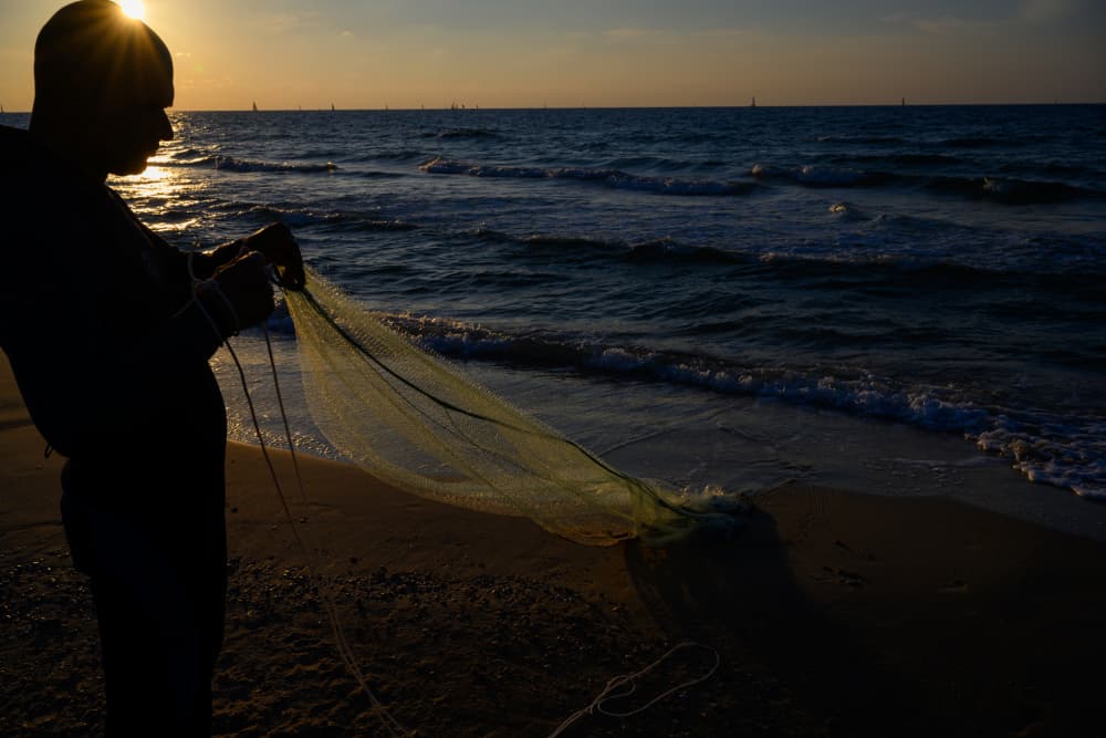 Fisherman at Sunset by Tal Paz-Fridman — canvas wall art