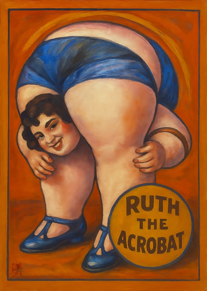 Ruth The Acrobat by Osvaldo Russo — canvas wall art