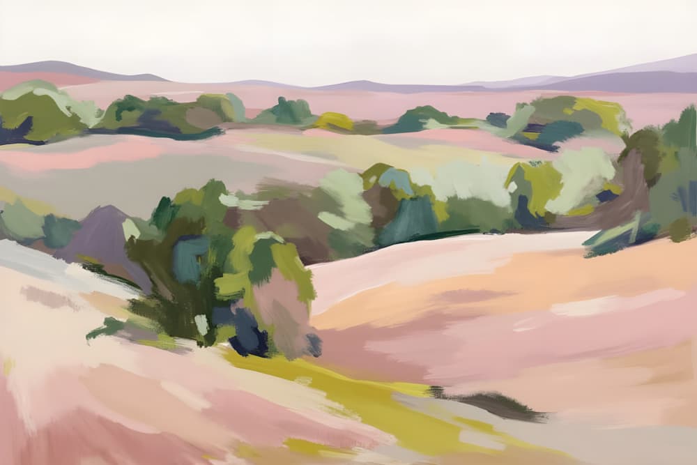 Pastel Rolling Hills by Edie — canvas wall art