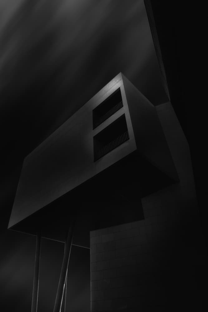Dark Geometric Architecture by Olavo Azevedo — canvas wall art