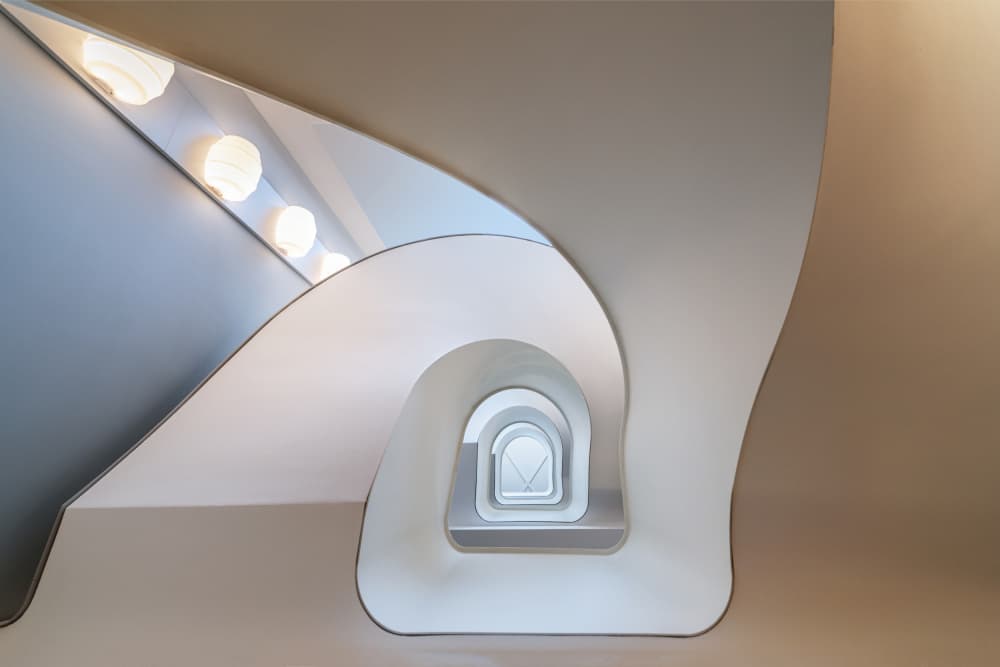 Modern Spiral Staircase by fotomarion — canvas wall art