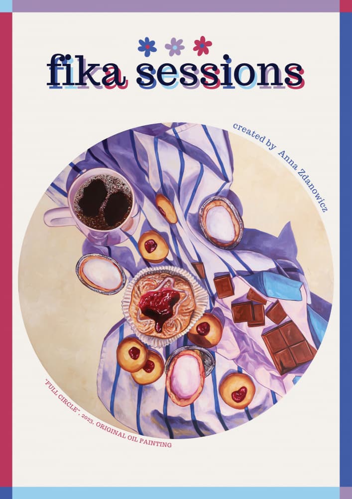Fika Coffee Break by Anna Zdanowicz — canvas wall art