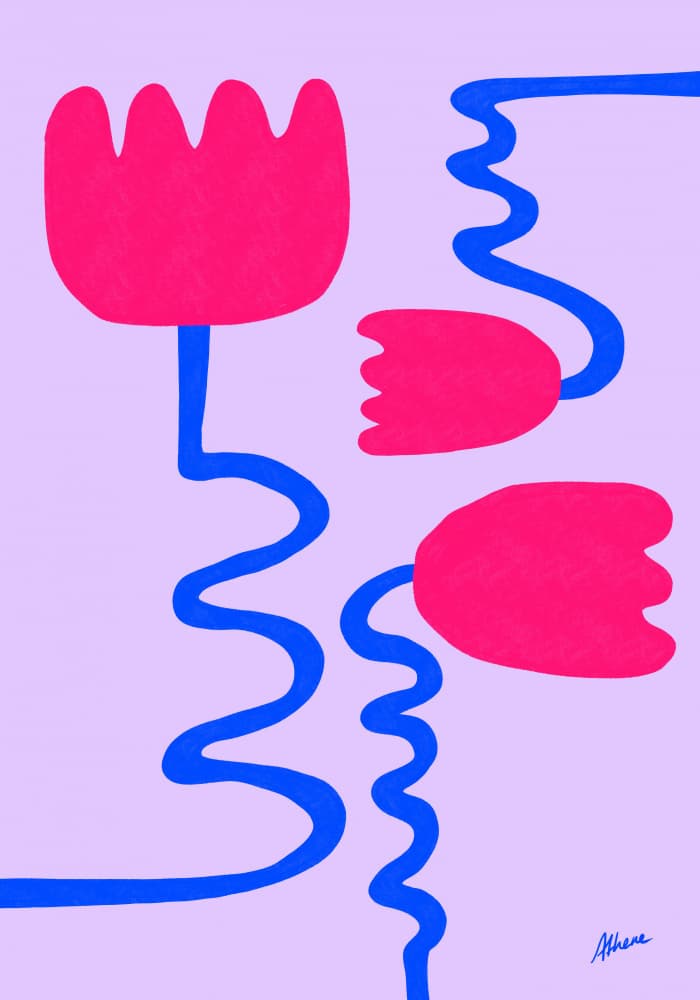 Bold Tulips by Athene Fritsch — canvas wall art