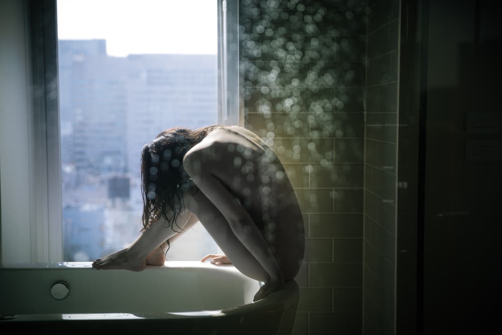 Pensive Woman City View by Daisuke Kiyota — canvas wall art