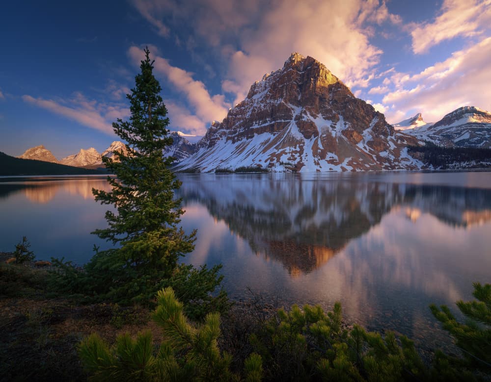 Majestic Mountain Lake Reflection by Juan Pablo de Miguel — canvas wall art