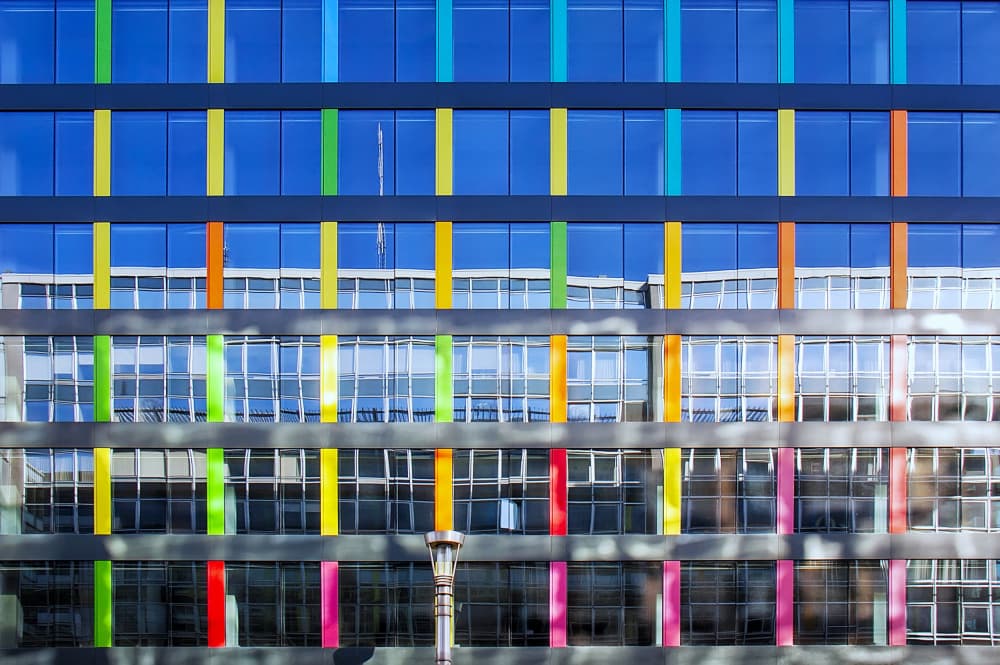 Colorful Modern Facade by Angéla Vicedomini — canvas wall art