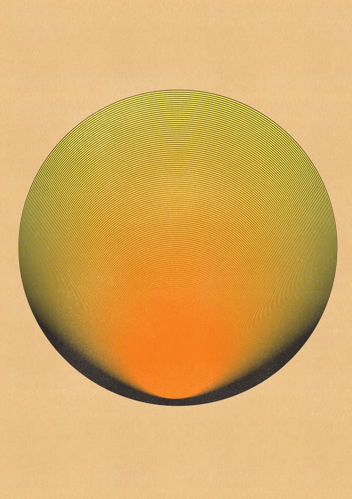 Geometric Sunset Orb by Nicholas — canvas wall art