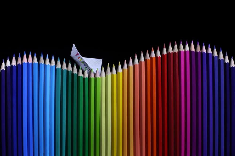 Colorful Pencil Wave by Victoria Glinka — canvas wall art