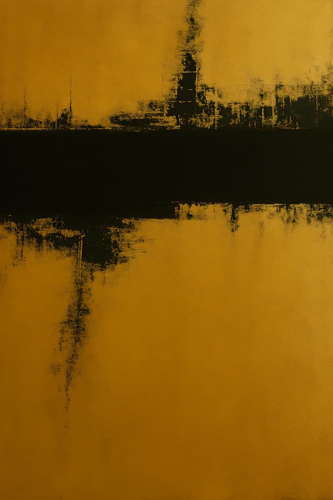 Abstract Gold Horizon by HUGO — canvas wall art